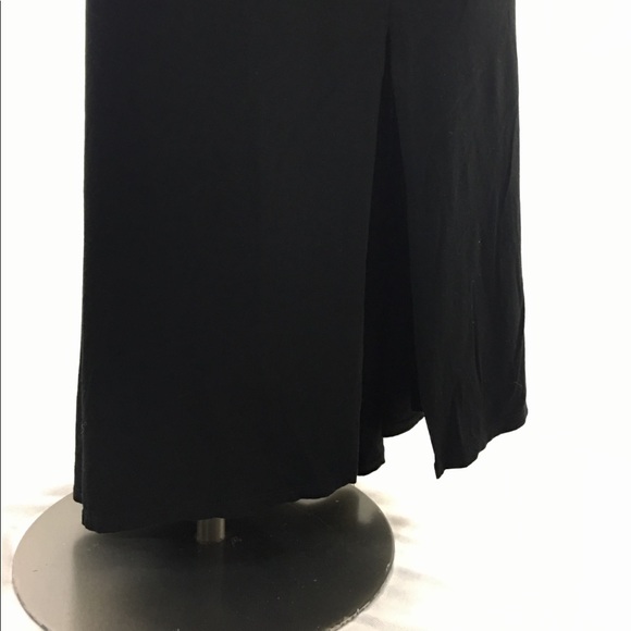 Vince Camuto Long Maxi Skirt Plus Size Black Split - Picture 3 of 8